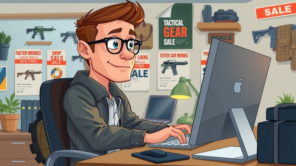 tactical gear enthusiast searching online tactical gear sales for affordable options